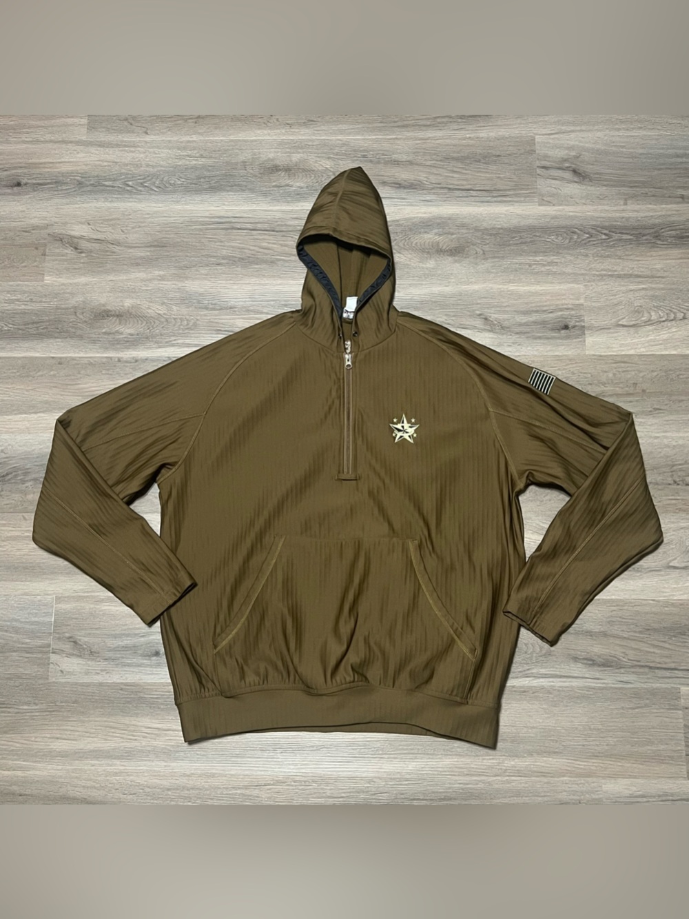 Tru Spec Men's XL Grid Fleece Hoodie 24-7 Series 1/4 Zip Thumb Holes Military
